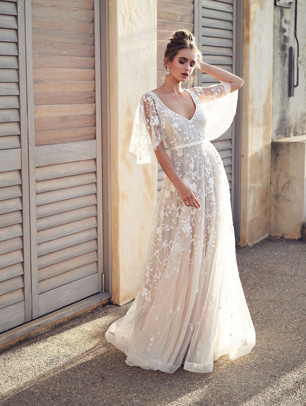 Isabella - Robe Maxi en Dentelle Fleurie