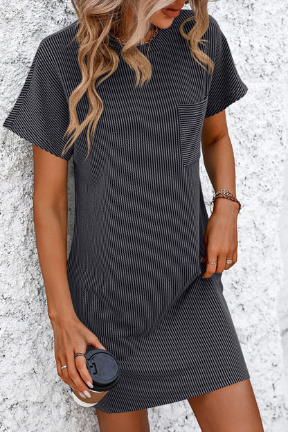 Megan – Robe Mini T-shirt à Manches Courtes