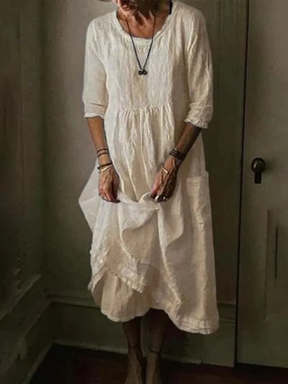 Olivia - Robe Décontractée en Lin