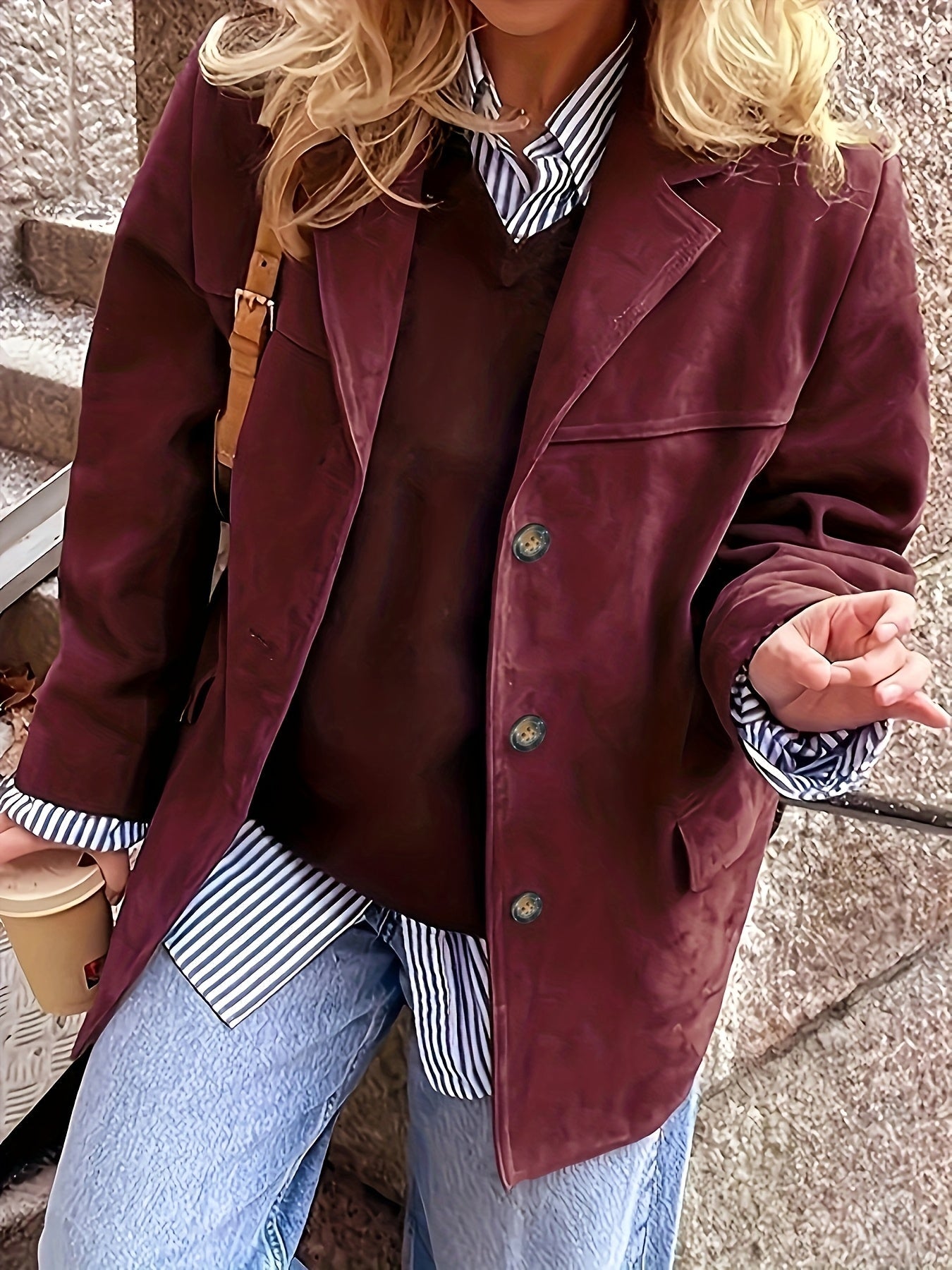 Lyra - Veste Classique Vintage en Daim