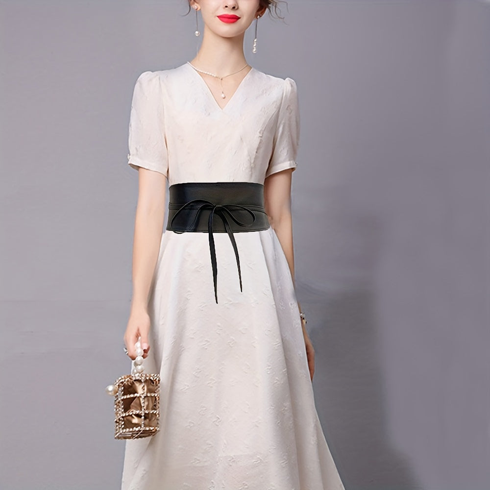 Juliette - Ceinture Large en Cuir Vegan, Modèle Tendance, Adaptable à Toutes les Tailles