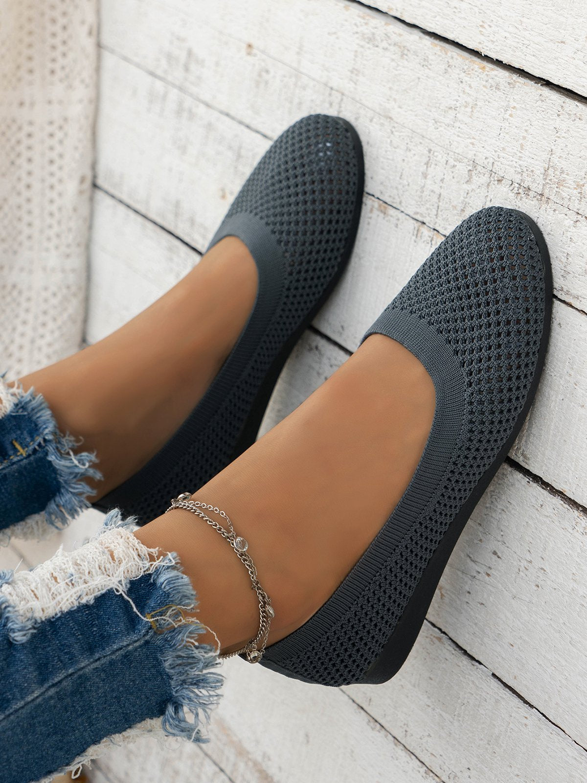 Sophia - Ballerines en Tissu Mesh Légères et Respirantes avec Semelle à Soutien Supplémentaire pour l'Été