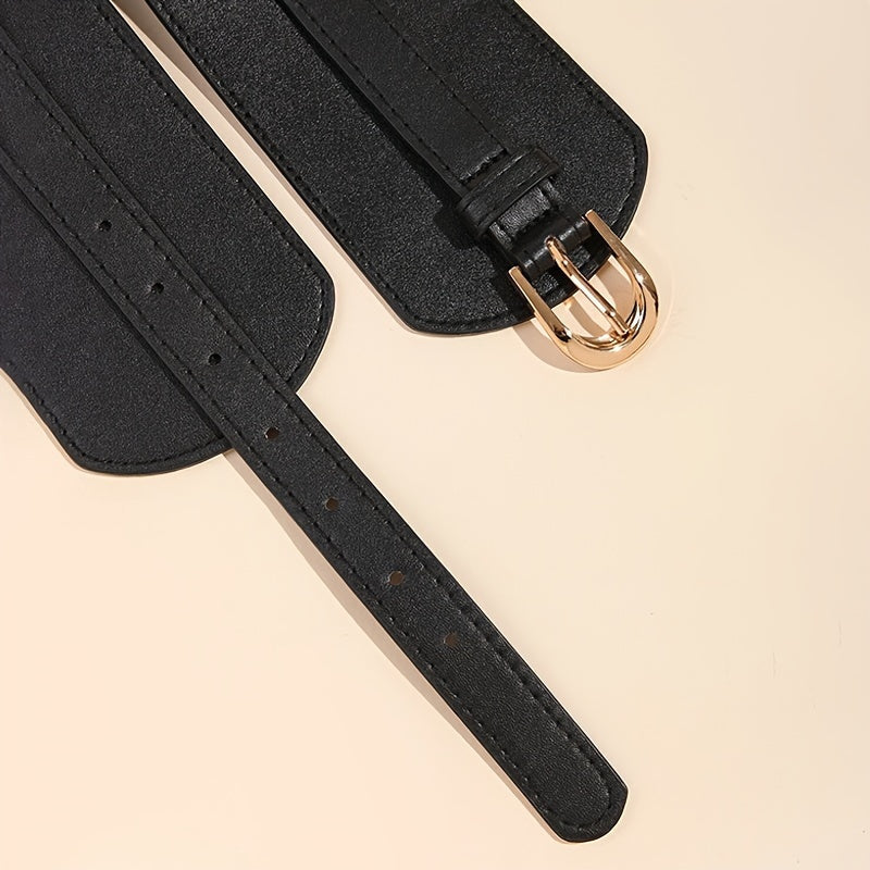 Alice - Ceinture Large en Cuir Vegan avec Fermeture Dorée