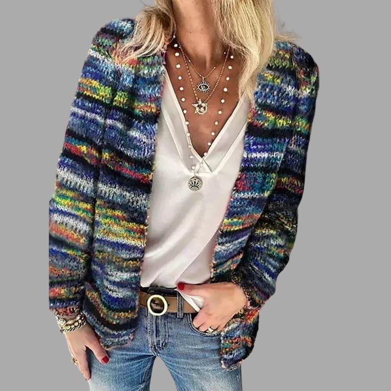 Isabelle - Gilet chaud multicolore