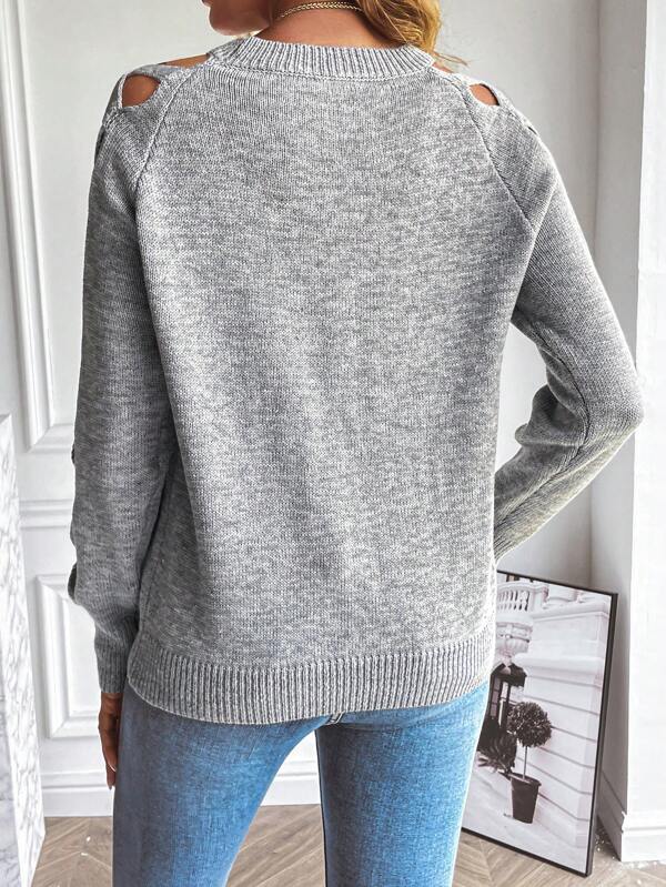 Dorette - Pull Gris uni Pour un Look à la Mode