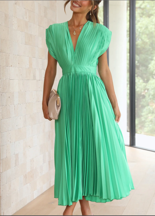 Isabella - Robe Midi Plissée
