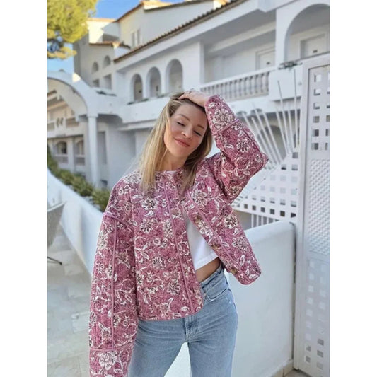 Clémence | Bomber jacket avec imprimé floral