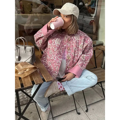Clémence | Bomber jacket avec imprimé floral