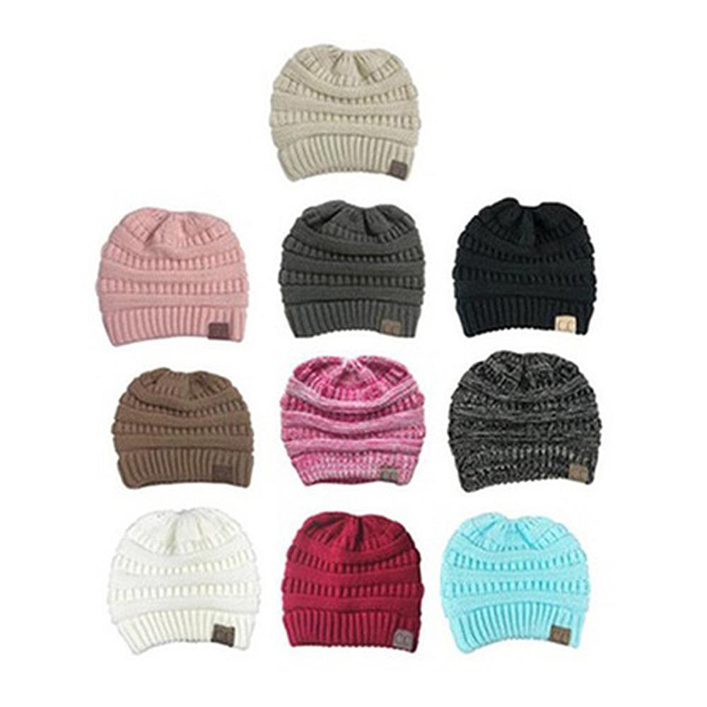 Éloïse - Bonnet en Tricot avec Ouverture pour Queue de Cheval