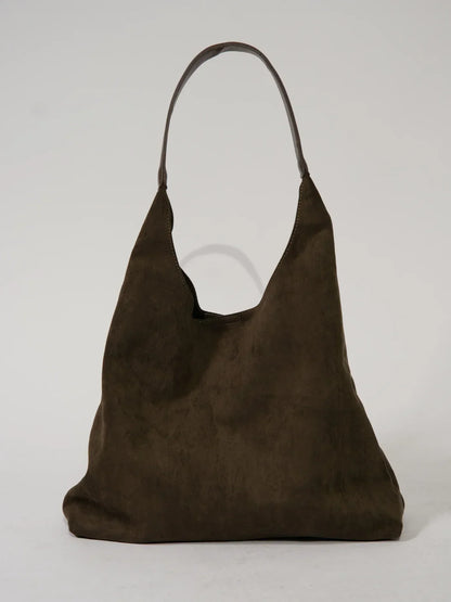 Inès - Sac à Épaule en Daim Doux