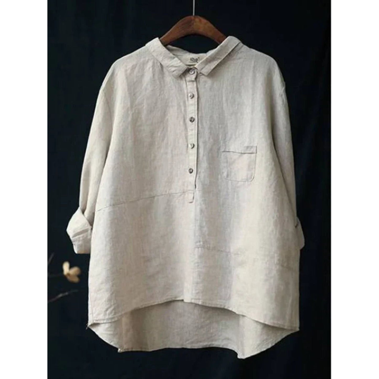 Tess  - Chemise en lin avec détail de boutons