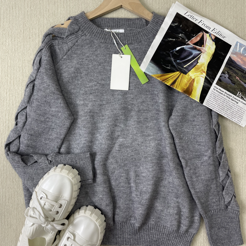 Dorette - Pull Gris uni Pour un Look à la Mode