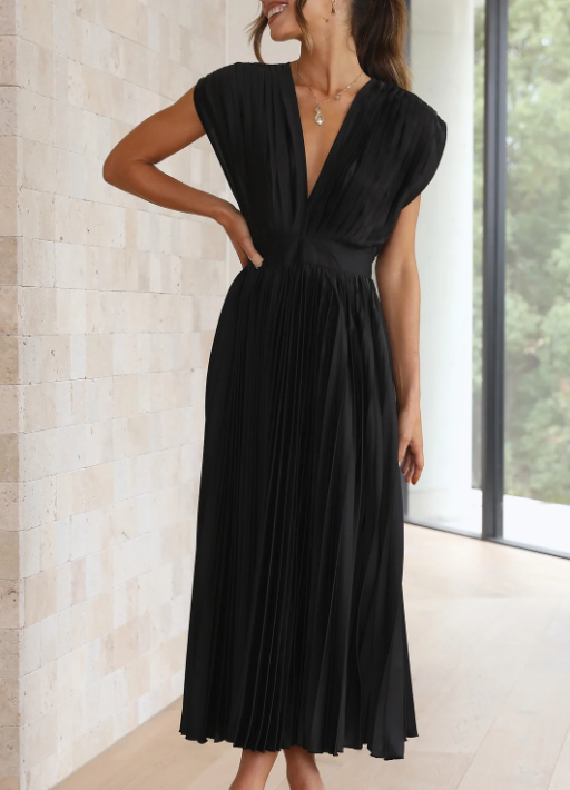 Isabella - Robe Midi Plissée
