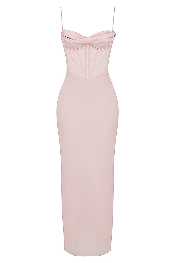 Luna - Robe Maxi Corset en Satin