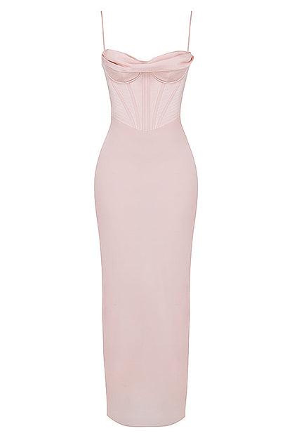 Luna - Robe Maxi Corset en Satin