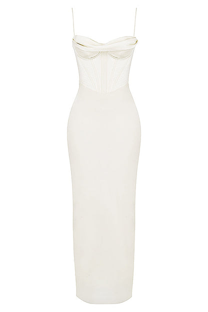 Luna - Robe Maxi Corset en Satin