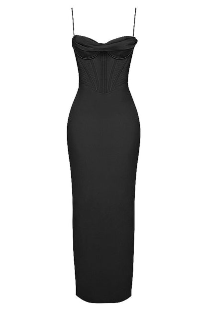 Luna - Robe Maxi Corset en Satin