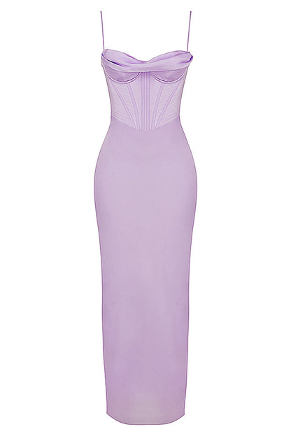Luna - Robe Maxi Corset en Satin