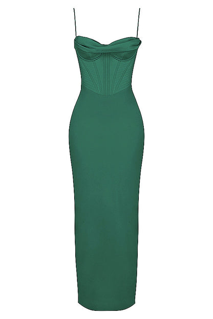 Luna - Robe Maxi Corset en Satin