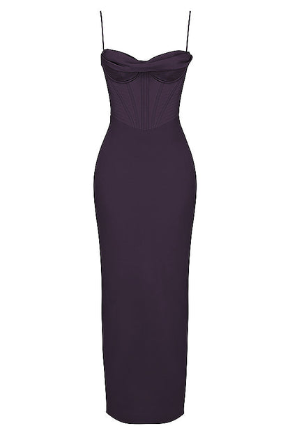 Luna - Robe Maxi Corset en Satin