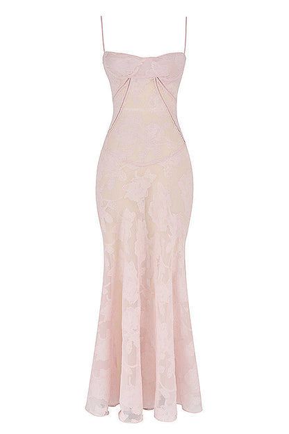 Isla - Robe Maxi en Dentelle Fleurie