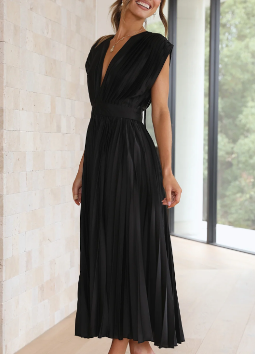 Isabella - Robe Midi Plissée
