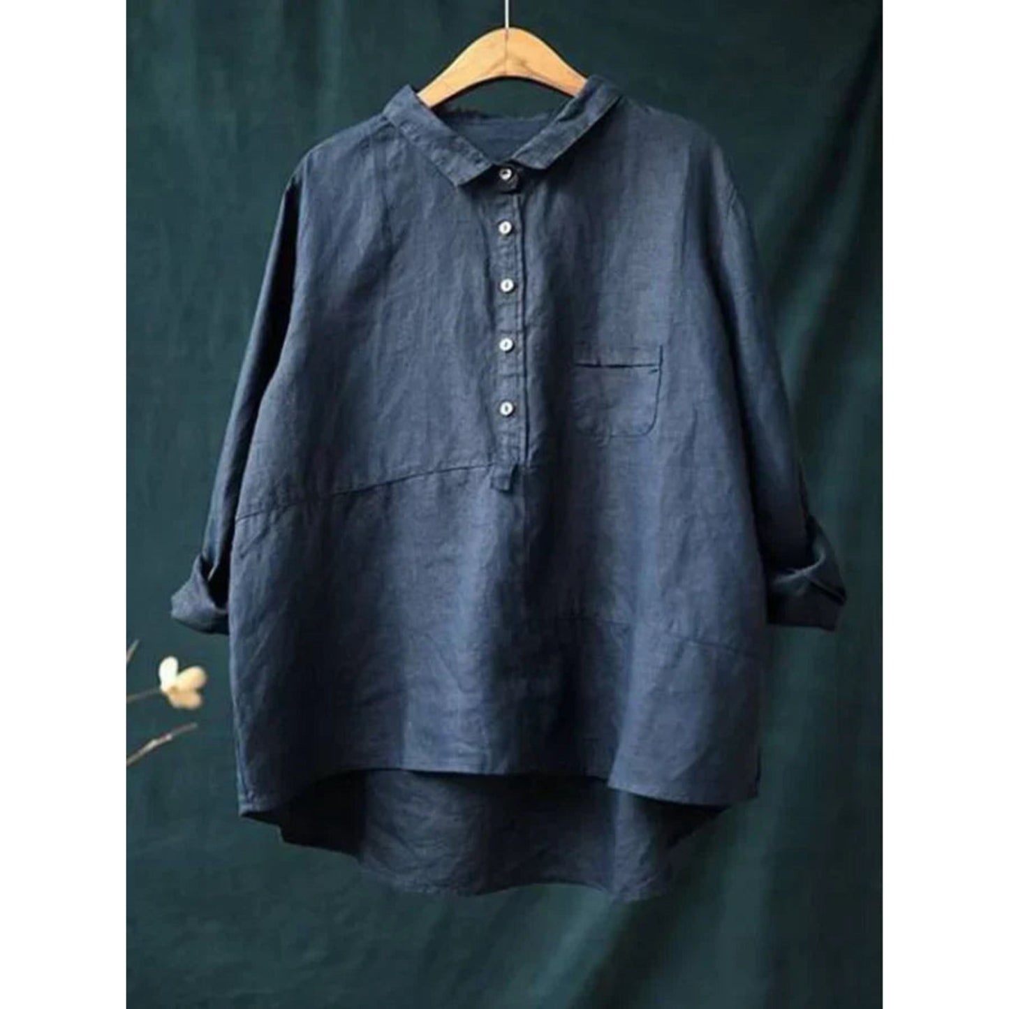 Tess  - Chemise en lin avec détail de boutons
