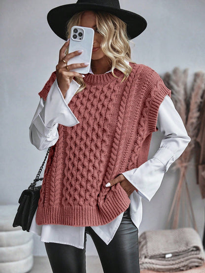 Jessamine - Gilet en tricot torsadé sans chemisier