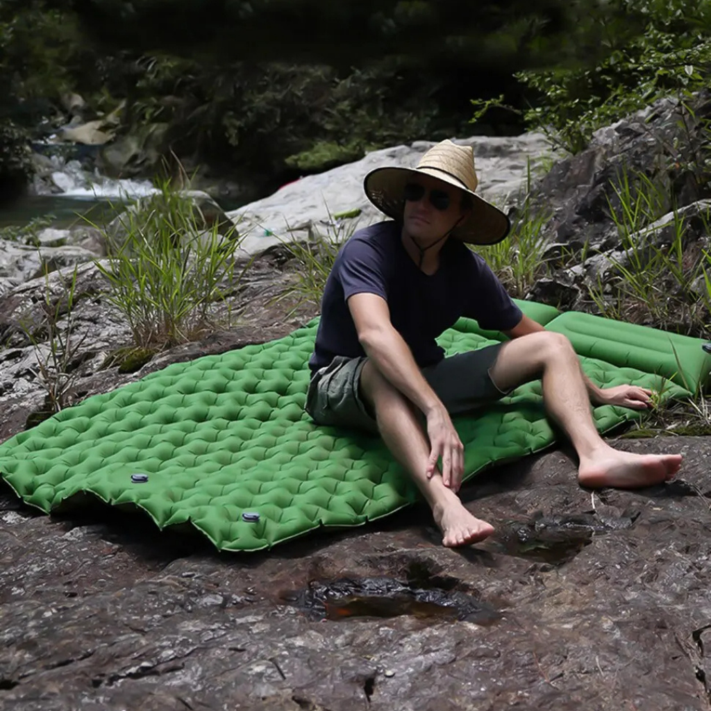 Elowen - NaturVibes le Matelas Gonflable le Plus Compact pour le Camping 2 Personnes