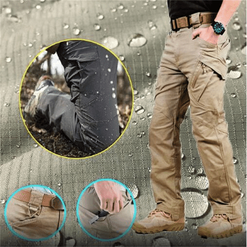 Antoine - Pantalon cargo 100 % imperméable pour la randonnée et le sport avec poches