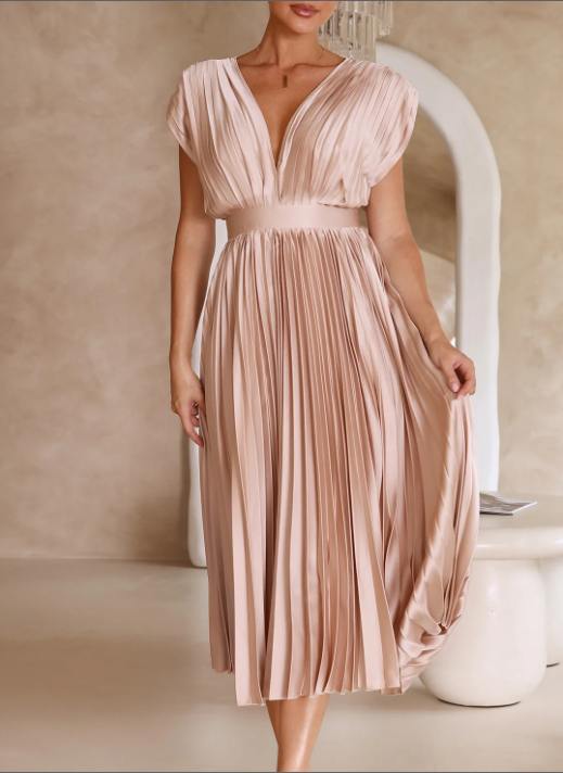 Isabella - Robe Midi Plissée