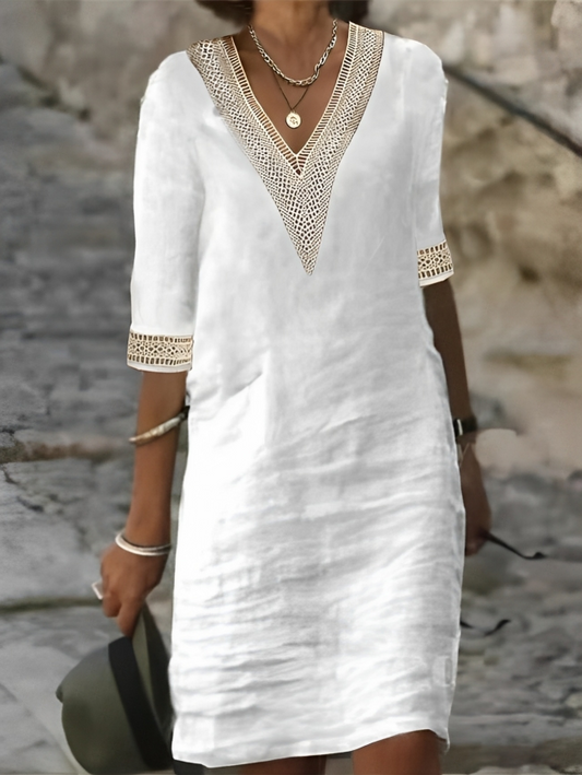 Eva – Robe à col en V pour femme