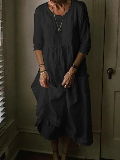 Olivia - Robe Décontractée en Lin