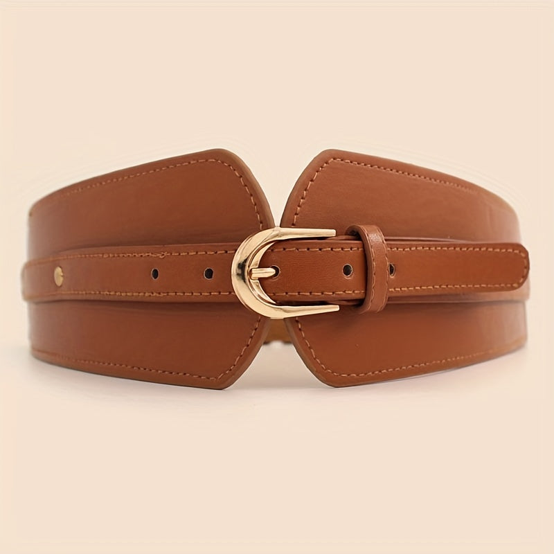 Alice - Ceinture Large en Cuir Vegan avec Fermeture Dorée