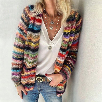 Isabelle - Gilet chaud multicolore