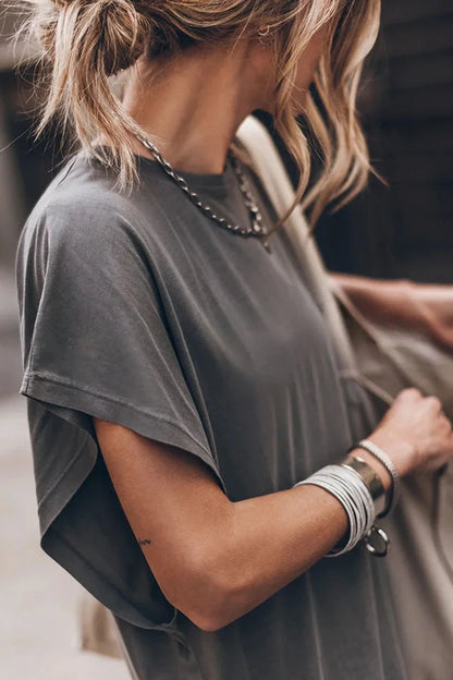 Émilie - Robe Maxi T-Shirt Oversize Indispensable, Confortable et Stylée pour Femmes