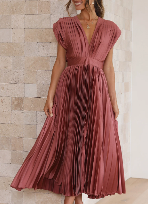 Isabella - Robe Midi Plissée