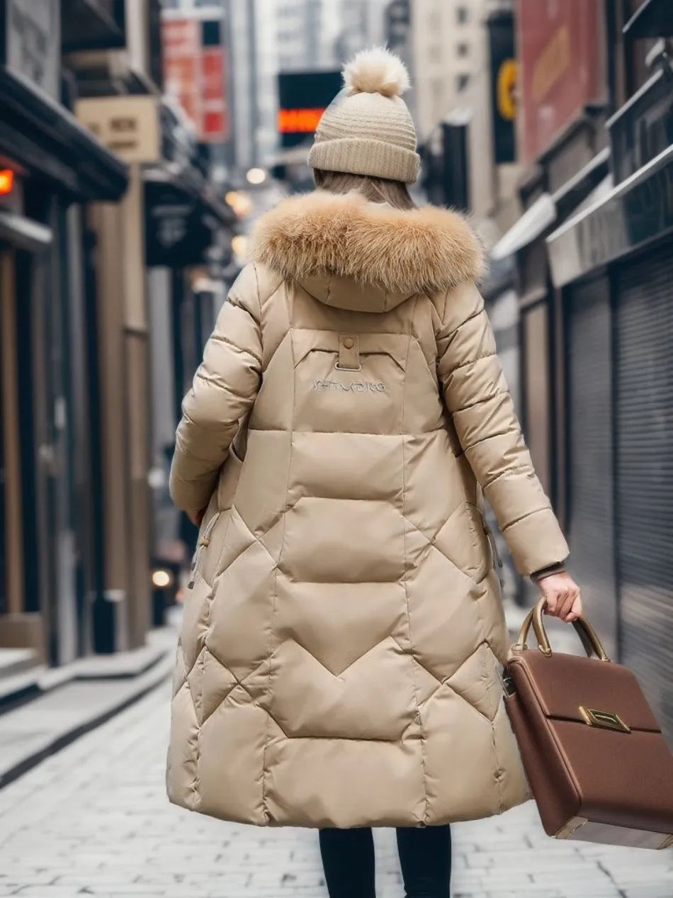 Élisabeth - Doudoune de luxe avec capuche en fourrure