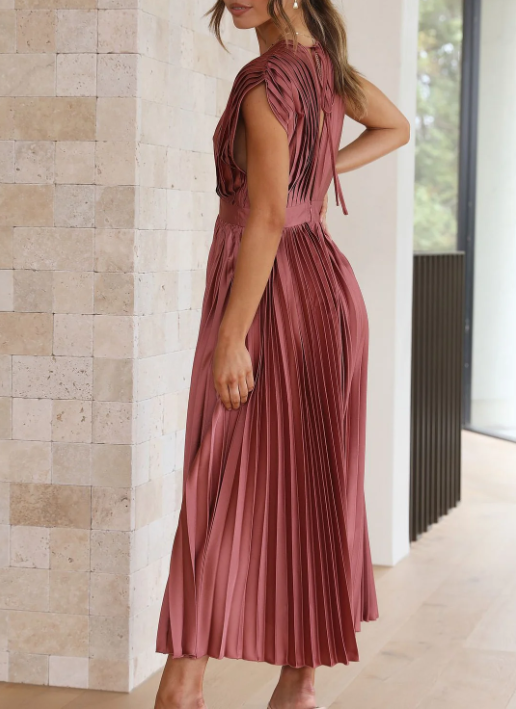 Isabella - Robe Midi Plissée