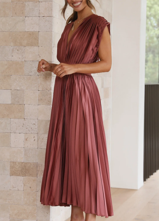 Isabella - Robe Midi Plissée