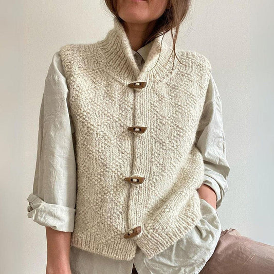 Barbara - Élégant gilet en laine avec boutons