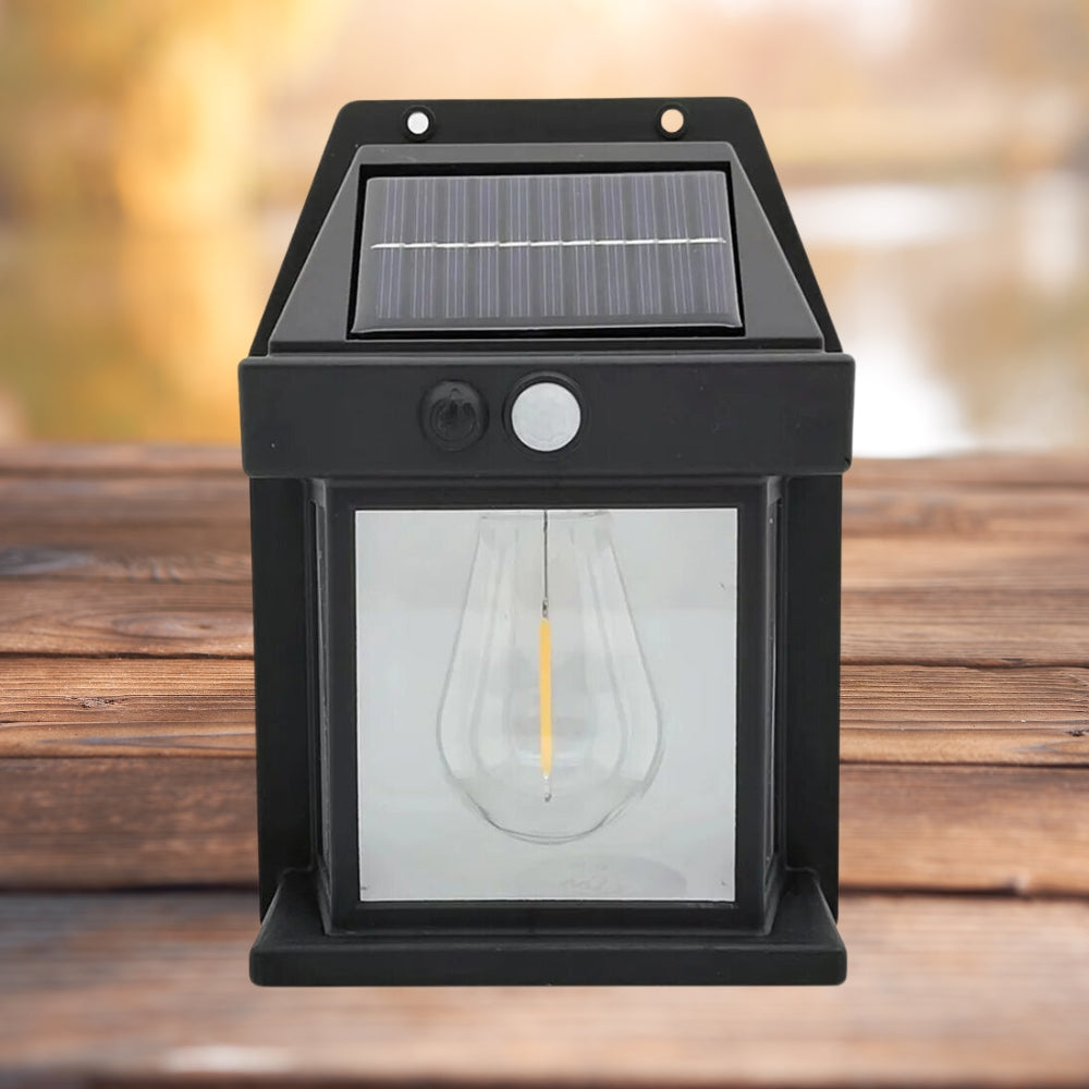 SolarLove - Lampe Murale Extérieure à énergie Solaire avec Détecteur de Mouvement Intelligent pour le Jardin ou le Balcon