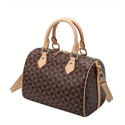 Leora - Sac à Bandoulière et Sac à Main Vintage Mode avec Motif Géométrique
