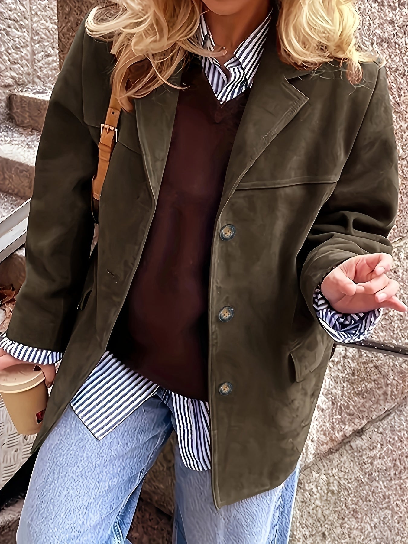 Lyra - Veste Classique Vintage en Daim