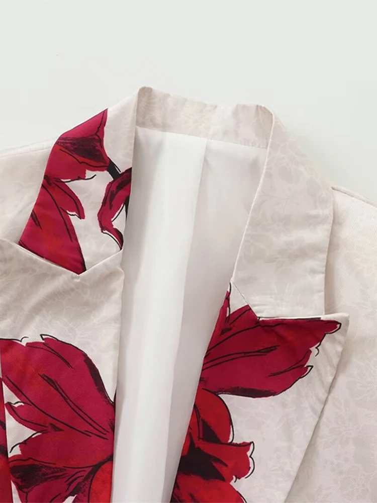Sophia - Ensemble blazer et pantalon à imprimé floral