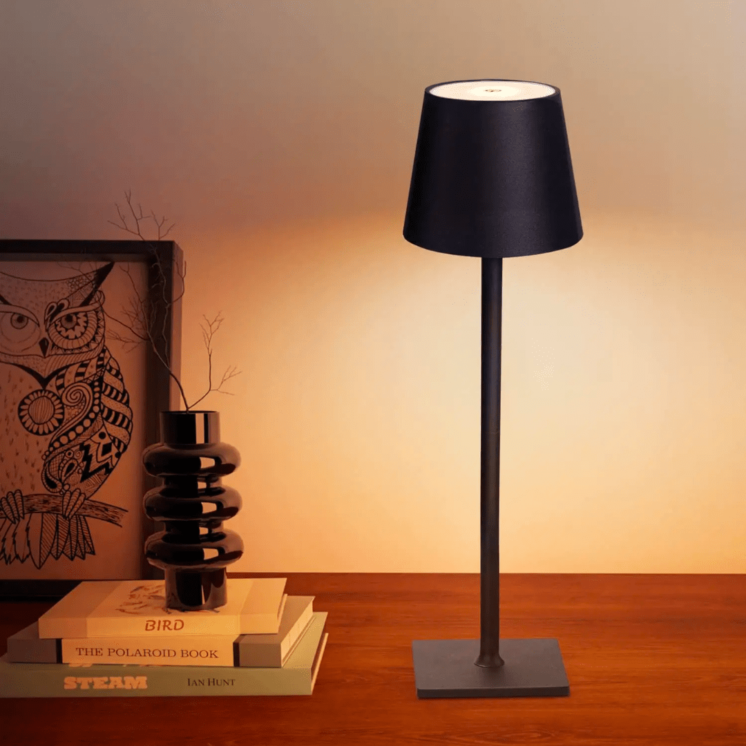 LaLuce - Lampe de table sans fil au design classique incontournable avec commande tactile et lumière en 3 couleurs