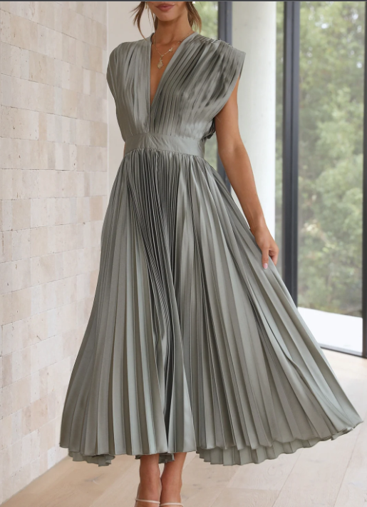 Isabella - Robe Midi Plissée