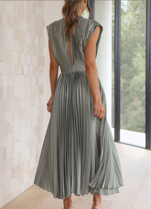 Isabella - Robe Midi Plissée