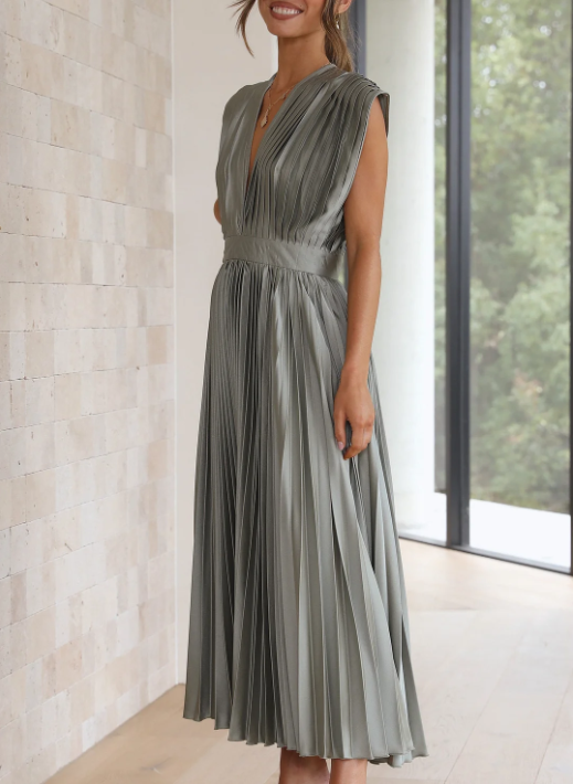 Isabella - Robe Midi Plissée
