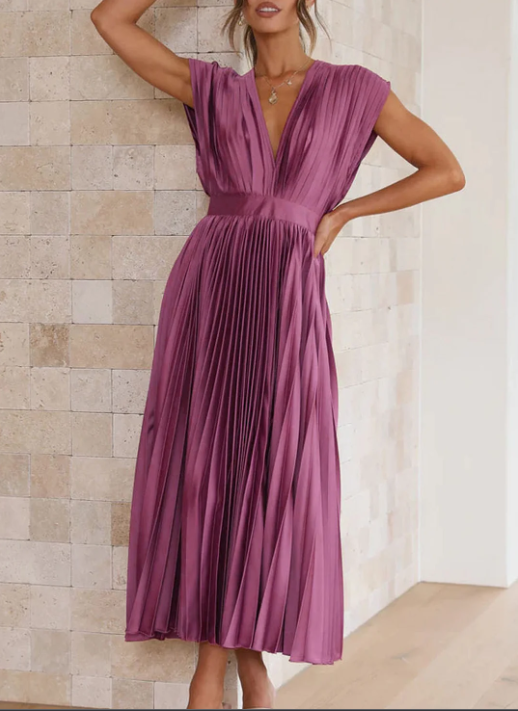 Isabella - Robe Midi Plissée